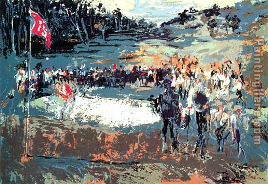 Tournament Golf painting - Leroy Neiman Tournament Golf art painting